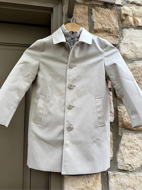 Reiss Other - Reiss Girls Puffer Trench Coat Stone-White Size 6-7Y Like New